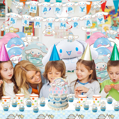 Birthday Party Decorations, Cute Party Supplies Include Banner, latex Balloons, Hanging Swirls, Foil Balloon, Cake Cupcake Toppers, Tablecloth for Theme Party