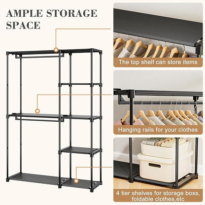Portable Closet, Freestanding Wardrobe Closet Organizers and Storage, Open