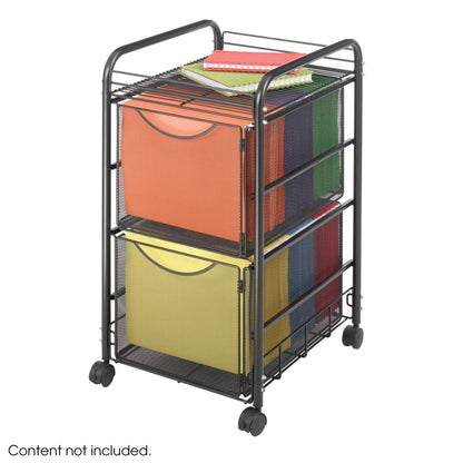 Safco Mobile File Cart, Fits Letter and Legal-Size Hanging Folders, Includes a Locking Lid & 2 Keys