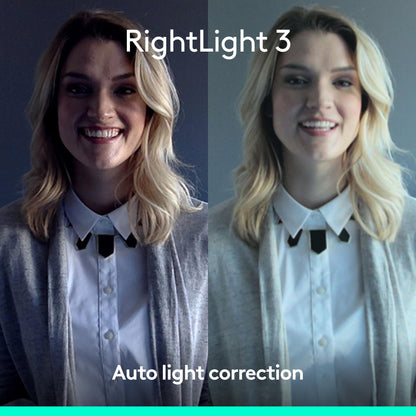 Logitech Brio 4K Webcam, Video Calling, Noise-Cancelling mic, HD Auto Light Correction, Wide Field of View, Windows Hello Works with Microsoft Teams, Zoom, Google Meet, PC/Mac/Laptop/MacBook/Tablet