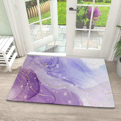 IGPPDO Door Mat, Gilded Violet Marble Front Door Mat 17''x30'', Doormats Indoor Entrance, Welcome Entry Mat,Outdoor Welcome Mat,Low-Profile Floor Rugs for Entry Patio