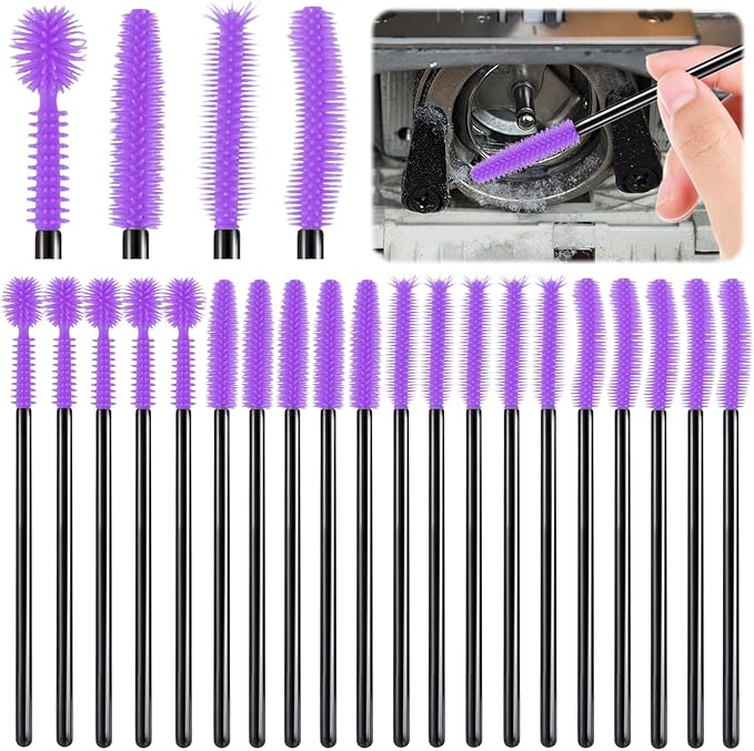 FJW Machine Cleaning Brushes, Reusable Silicone Dense Bristles Clean Brush