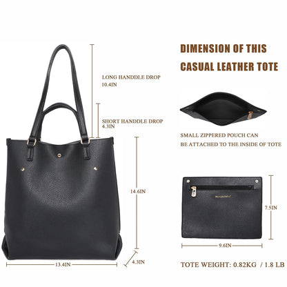 Montana West Tote Bag for Women Purses and Handbags Top Handle Satchel Purse Large Shoulder Handbag Black MWC-C021BK