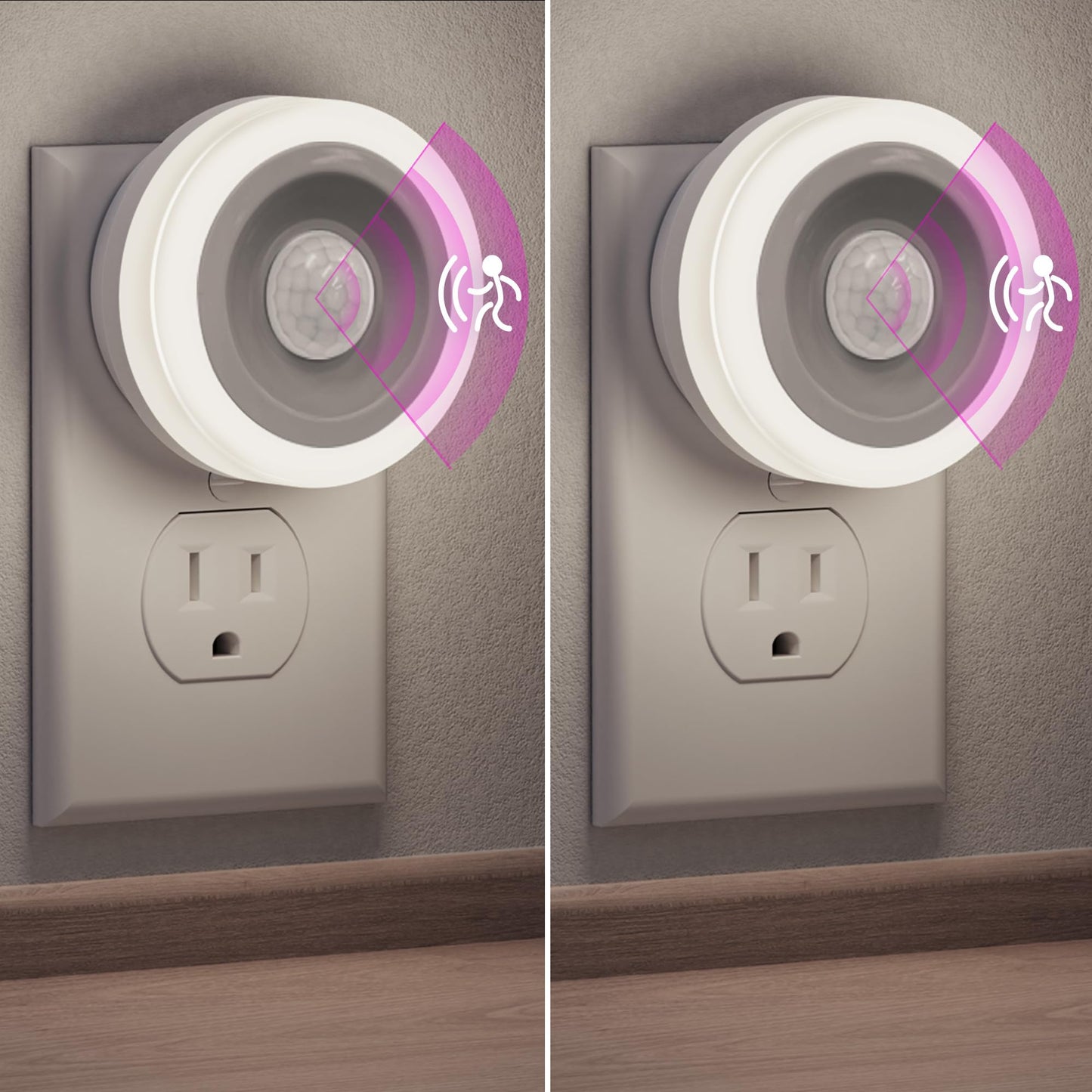 Briignite Motion Sensor Night Light, 4 Pack, Night Lights Plug into Wall, Auto On/Off Motion Activation Nightlight, Energy-Saving 0.6W LED, Daylight White, Ideal for Kids, Bedroom, Bathroom