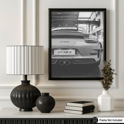 Poster Master Luxury Car Print - Automobile Poster - Transportation Art - Black and White Wall Design - Photography Art - Great Garage, Office or Bedroom Decor - 11x14 UNFRAMED Wall Art