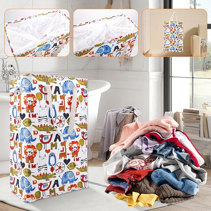 Odonata Slim Laundry Hamper Handles Collapsible Laundry Basket Thin Dirty
