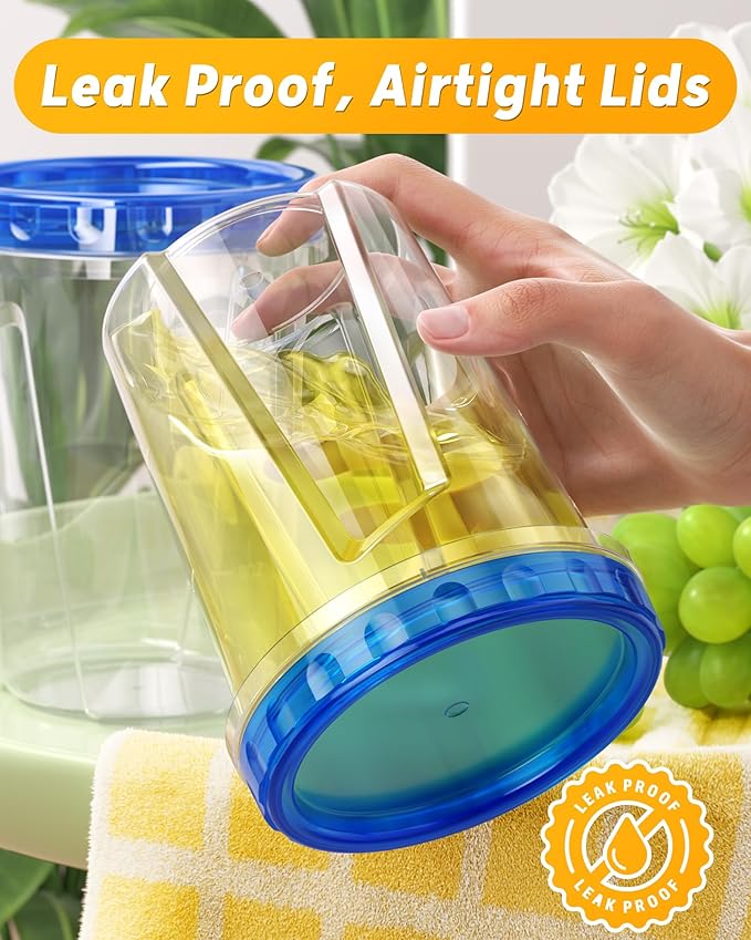 12 Pack-34 oz Freezer Storage Containers, Plastic Food Storage Containers