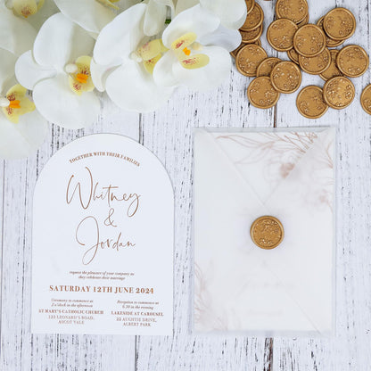 UNIQOOO Wax Seal Stickers - 3D Begonia Wedding Invitation Envelope Botanical Seal Stickers, 50 Pcs Self- Adhesive Antique Gold Stickers, Perfect for Invitation, Christmas, Gift Wrapping, Party