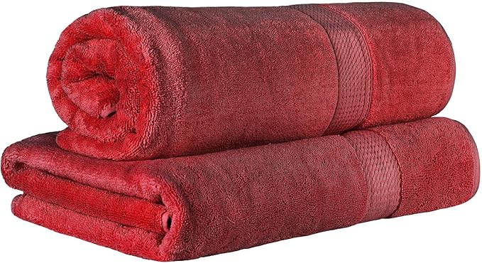 SUPERIOR Egyptian Cotton Pile Bath Sheet Set of 2, Ultra Soft Luxury Towels