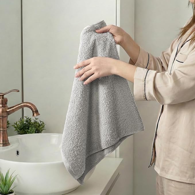 REDKISS 2-Pack Luxury Hand Towels, 16x32 Inch 450 GSM 100% Cotton, Super Soft