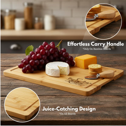 Personalized Cutting Board – Custom Engraved Charcuterie Board, Ideal Gift for Wedding, Housewarming, Bridal Shower, Anniversary, Birthday, Christmas, Engagement, Mom & Couples, Family, Parent