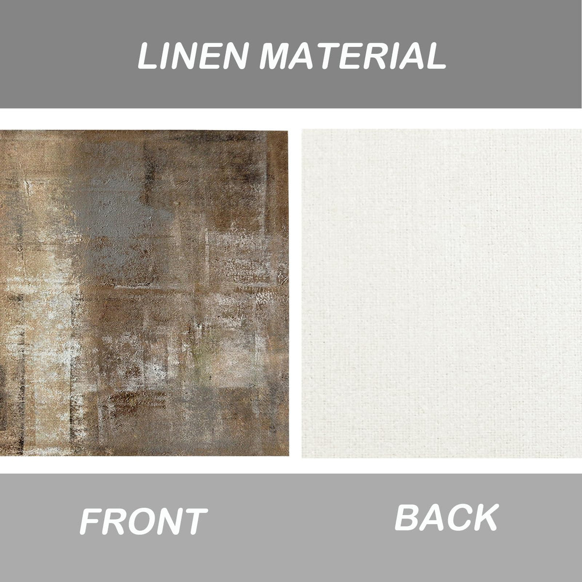 Kerton Stork Brown and Gray Placemats Set of 4, Modern Abstract Place Mats