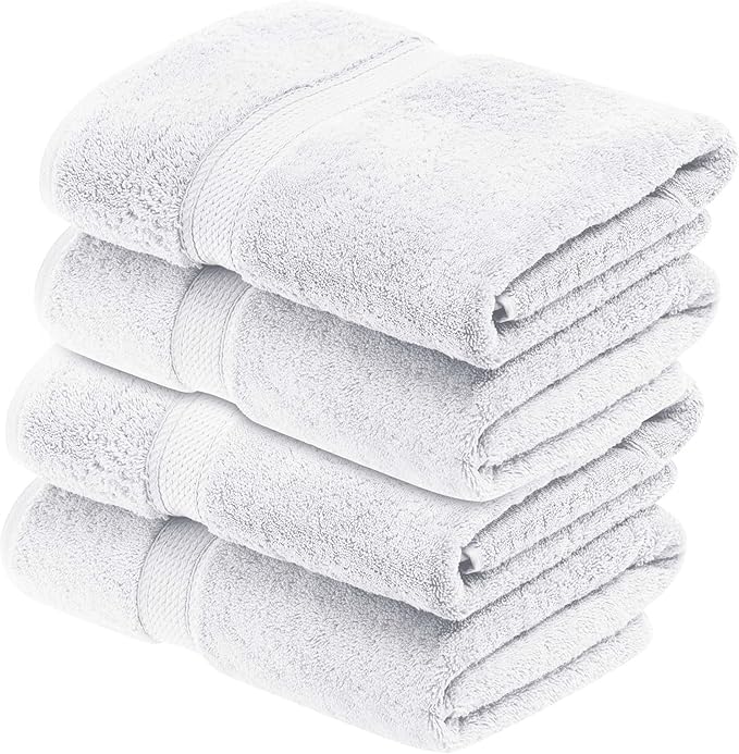Superior Egyptian Cotton Pile Bath Towel Set of 4, Ultra Soft Luxury Towels