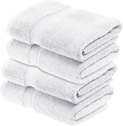 Superior Egyptian Cotton Pile Bath Towel Set of 4, Ultra Soft Luxury Towels
