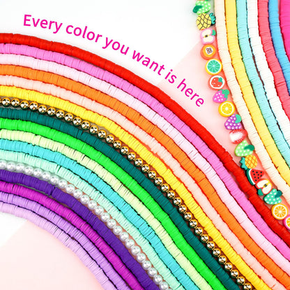 Sistenia Bracelet Making Kit, 12000Pcs Clay Beads 48 Colors in 3 Boxes, Friendship Bracelet Kit with Elastic Strings, Polymer Spacer Beads, Jewelry Making Crafts Gift for Teens Adults