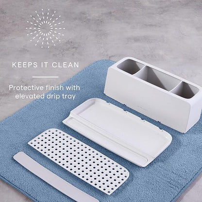 YouCopia The Ledge Toothbrush Holder, Bathroom Vanity Counter Organizer