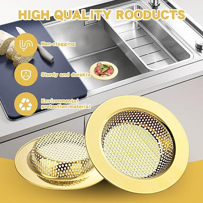 RQYEKDO 3-Pack Kitchen Sink Strainer Stainless Steel
