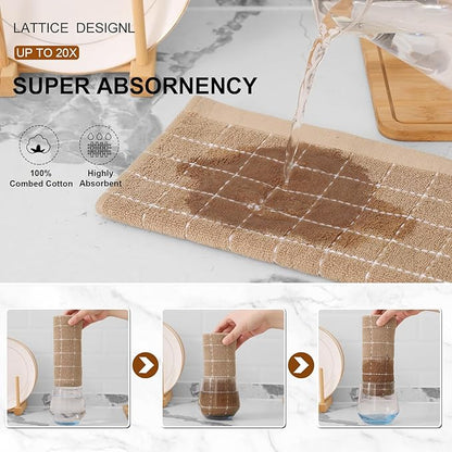 Mordimy 100% Cotton Terry Cloth Kitchen Towels, Super Soft and Absorbent Dish