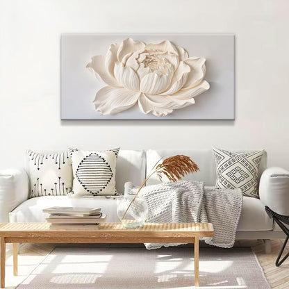 TAIJXAGSG Canvas Wall Art Decor Painting White Flower Plants Wall Decor Botanical Modern Wall Art Print Paintings Decorations Artwork Pictures For Bedroom Living Room Home Office Artwork 20"×40"