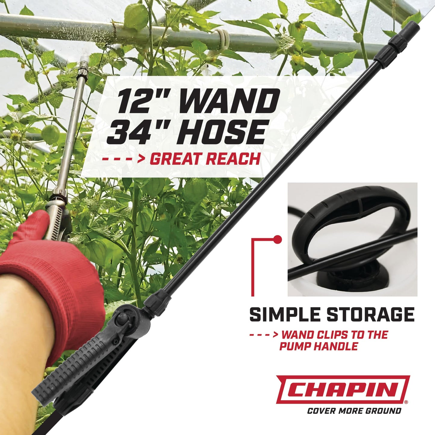 Chapin 20004 Made in USA 1 -Gallon Lawn and Garden Pump Pressured Sprayer, for Spraying Plants, Garden Watering, Weeds and Pests