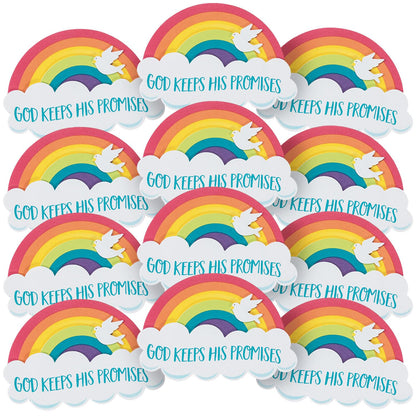 Fun Express Rainbow Magnet Craft Kit for Kids - Creative DIY Crafting with God Keeps His Promises Theme Perfect for Group -Activities - Home Fun Projects - Ideal for VBS - 12 Pieces