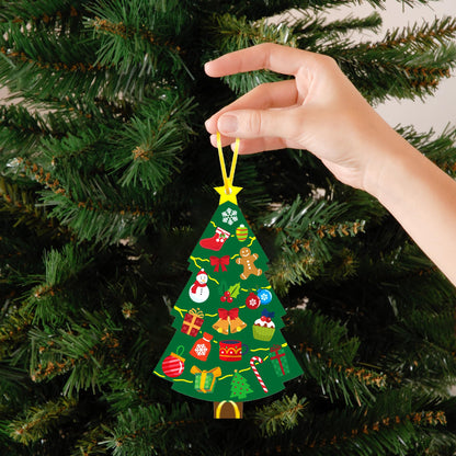 BCCSNNM 48 Pcs Christmas Tree Stickers Kit for Christmas DIY Hanging Art Ornaments Making Your Own Xmas Craft for Winter Holiday Party Classroom Activities Party Decoration