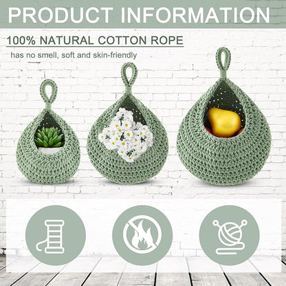 Honeydak Boho Decor Hanging Wall Baskets
