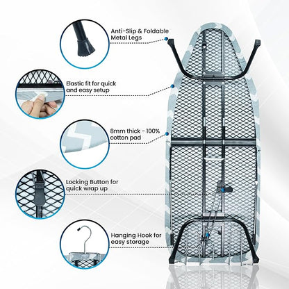 Metal Mesh Panel Tabletop Ironing Board | Foldable Iron Board | Heavy Duty