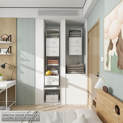 Twira 6-Shelf Hanging Closet Organizer, 2 Separable 3-Shelf Hanging Shelves