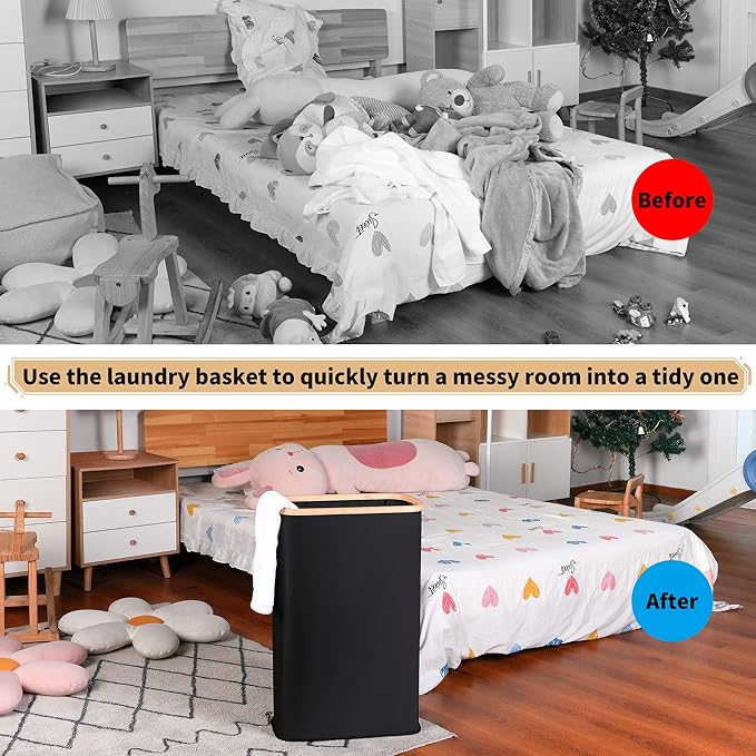 60L Slim Laundry Hamper, Narrow Laundry Basket