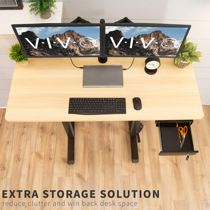 VIVO 13 Inch Under Desk Lockable Slide Out Drawer, Secure Home Office Storage Organizer, Steel, Black, DESK-AC03L-B