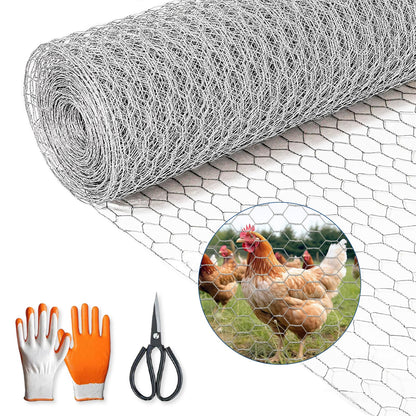 Chicken Wire,16"×50FT Chicken Wire Fencing for Garden Poultry, Hexagonal Galvanized Chicken Wire Mesh, Sturdy Chicken Wire Roll Plant Protector,Rabbit Fence, Wire Fence Rolls for Craft Projects