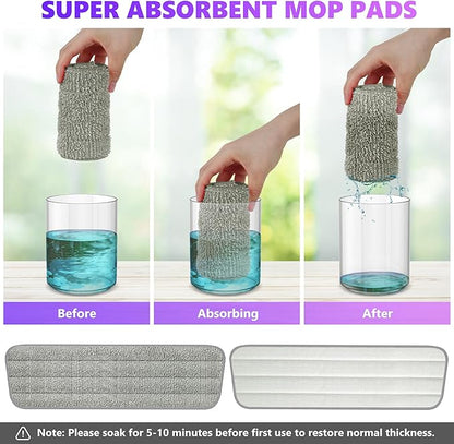 6 Pack Reusable Mop Pads Compatible