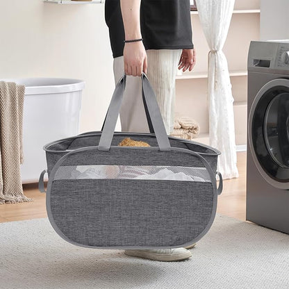 Collapsible Laundry Baskets, Foldable Tear Proof Pop Up Hamper