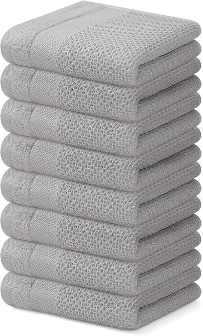 Homaxy 100% Cotton Waffle Weave Kitchen Towels, 13 x 28 Inches Super Absorbent