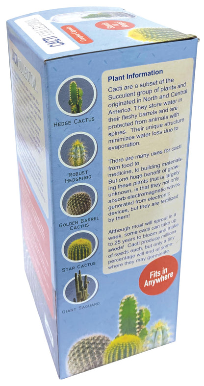 Cactus Terrarium Grow Kit by Unique Gardener - DIY Indoor Hanging or Standing Garden Starter Set with Complete Supplies, Easy to Grow Terrariums for Home Decor!