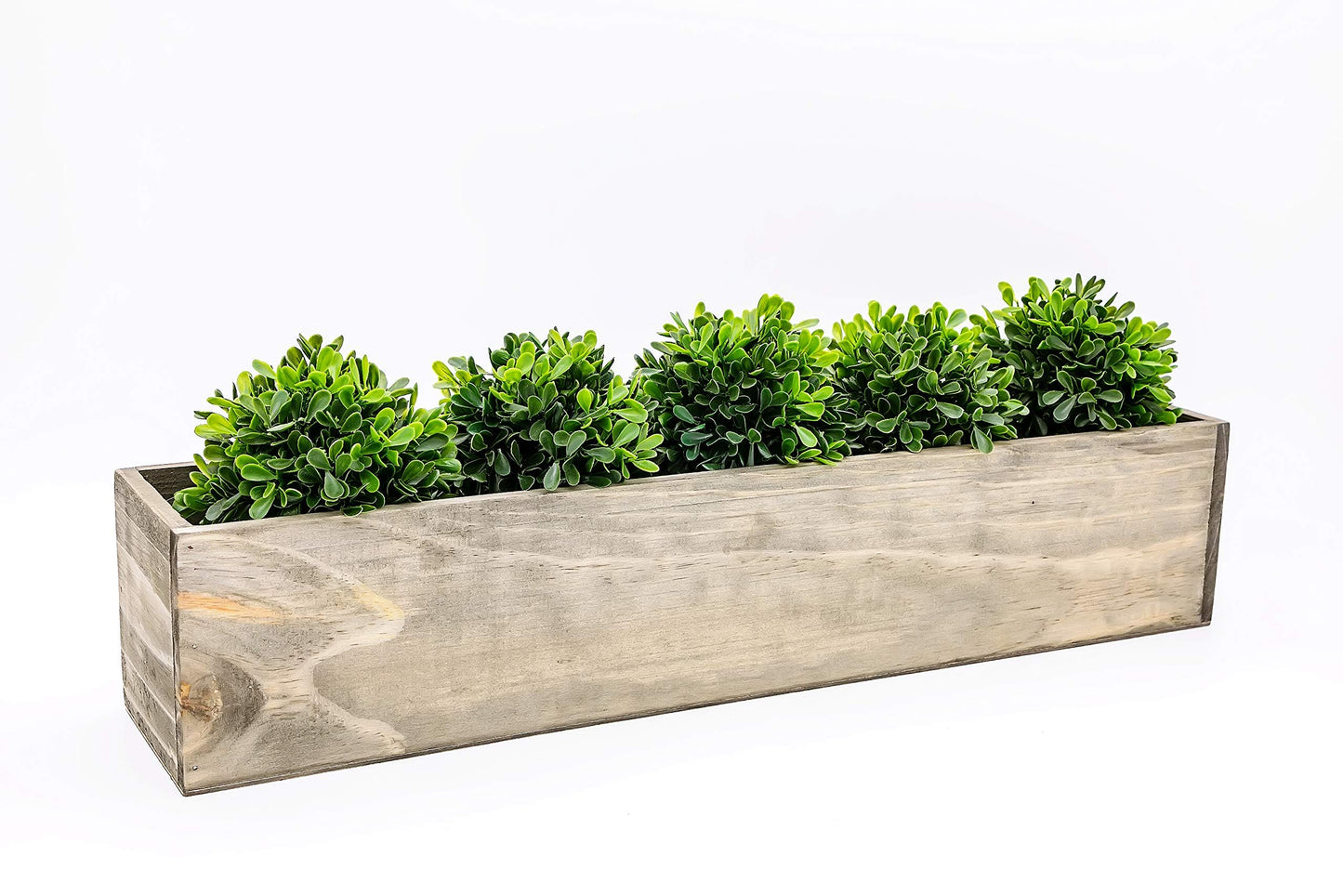 Wooden Planter Box, Rustic Barn Wood with Plastic Liner l Restaurant and Wedding Decorations l Wedding Bouquets, Table Centerpiece (20x4 Set of 2, Natural)