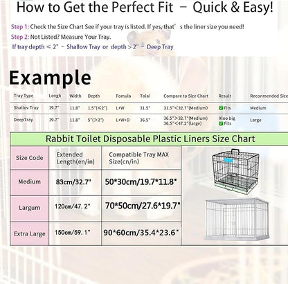 50 Pcs Disposable Cage Liners 27.6' X 19.7'' - Clear, Plastic Toilet Film for Bunny, Hamster, Totoro, Hedgehog, Guinea Pig & Small Animal Habitats