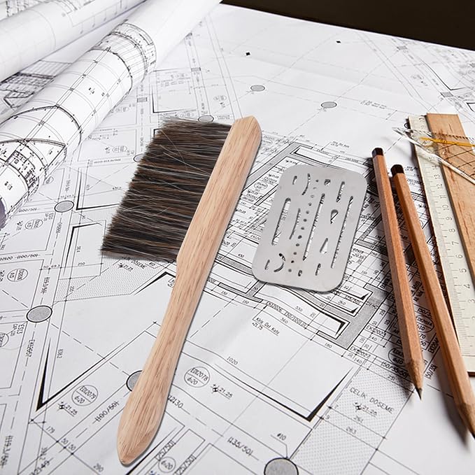 Drafting Brush, Mini Dusting Brushes, Soft Bristles, Drafting Supplies and