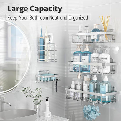 5 Pack Shower Caddy Organizer Rack Shelf