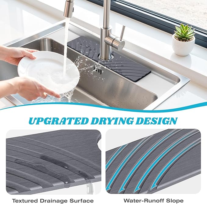 Stone Faucet Mat for Kitchen Sink