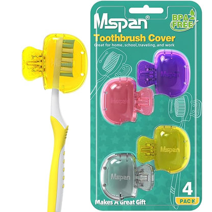 Mspan Toothbrush Head Cover Cap: Tooth Brush Protector Clip Compatible