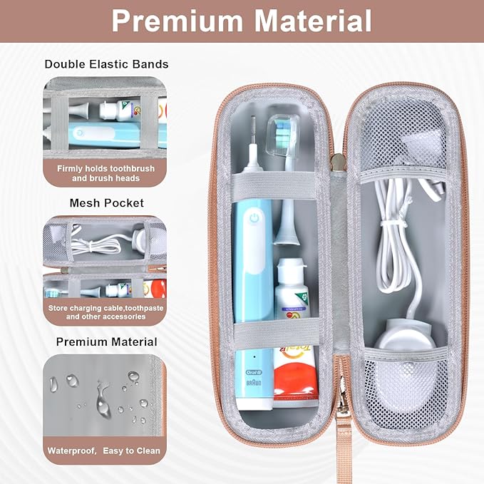 Travel Case for Oral-B/Oral-B Pro/Phlips Sonicare Electric Toothbrush