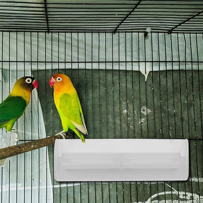 2 Pieces Automatic Bird Feeder Hanging Seed Tray Anti-Splash Wet and Dry Food Container for Outdoor Parrots and Cockatiels