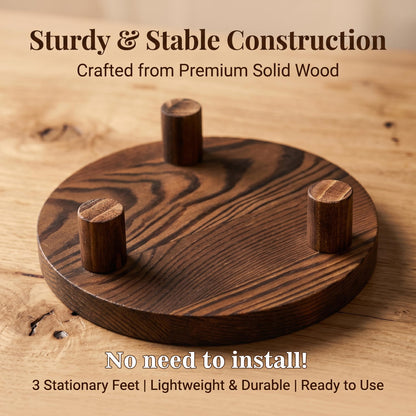 Knowearth 6 PCS 5/6/8 Inch Wooden Risers for Display Wood Pedestal Stand Round Mini Tray Stand Rustic Riser Tray Tiered Tray Decor for Party, Wedding, Birthday, Baby Shower
