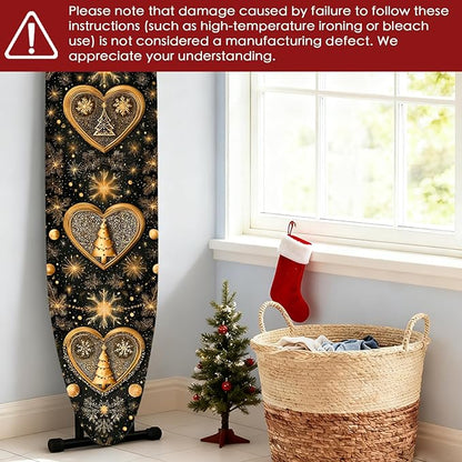 Nuxovilar Ironing Board Covers Golden Heart Winter Trees Pattern Polyester