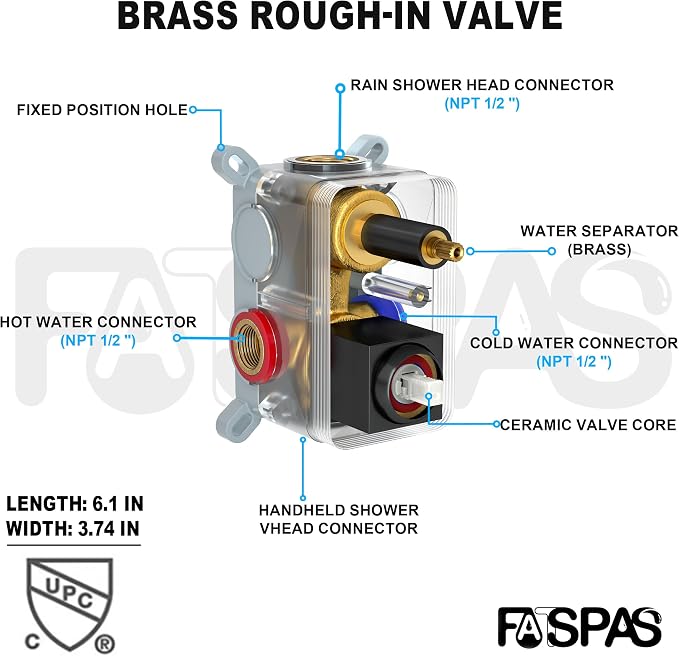 Matte Black Shower System with 10-Inch Rain Showerhead and Handheld | Innovative air-injection technology for low pressure, high-flow rate up to 3.22 GPM ensuring powerful consistent stream