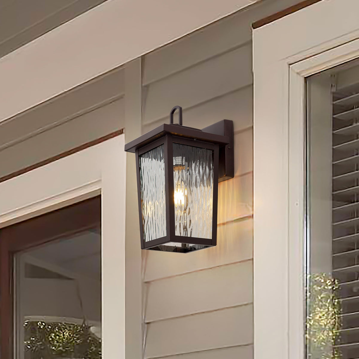 ACLand Outdoor Wall Light Fixture 2-Pack, Oil Rubbed Bronze, Metal, E26 Base, H11.75in