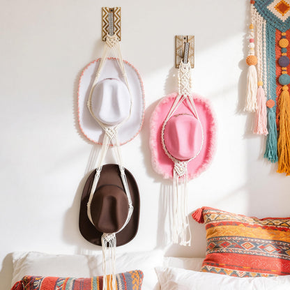 KYIAANY Boho Foldable Wall Hooks: Decorative Wooden Coat Hooks 2Pack Mounted for Heavy Duty Hanging Towels Backpack Bags Hats, Space Saving Home Decor for Aesthetic Homeowners