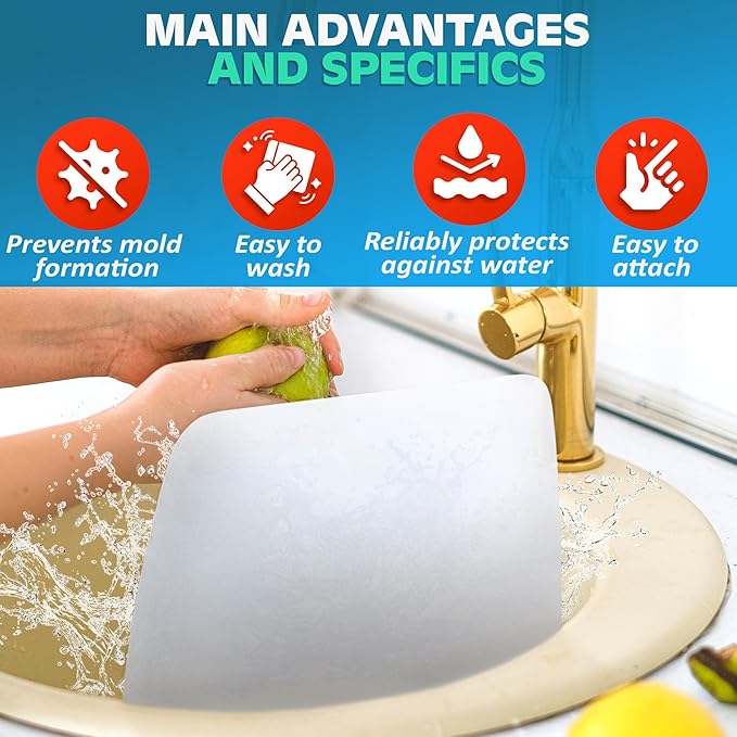 3 Pcs Sink Splash Guard Suction Cup